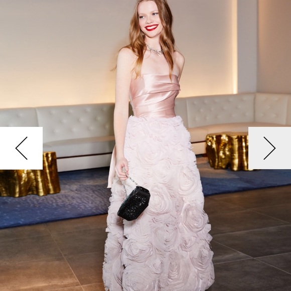 marchesa notte strapless ombre gown